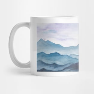 Blue Abstract Mountains Mug